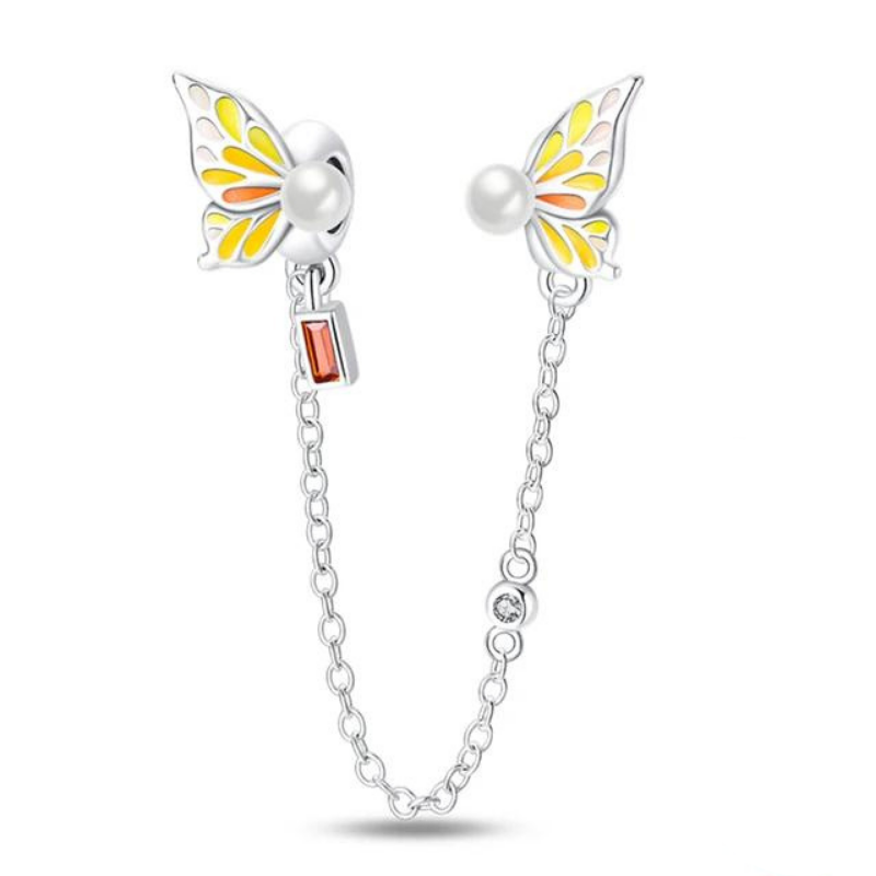 Yellow Butterfly Safety Chain